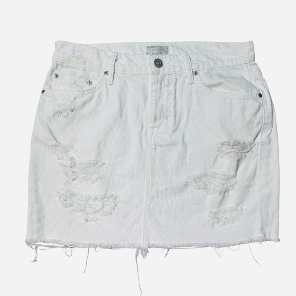 Mother Peg Mini Fray White Party Crashers Skirt Size 26